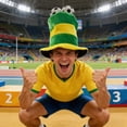 thumbnail image 4 of Jiibva Argentina Football Hat, National Flag High Cap Bowler Hats Football GameCelebration Party Halloween Headdress Sports Cap Fun Photo Prop Accessory, 4 of 7