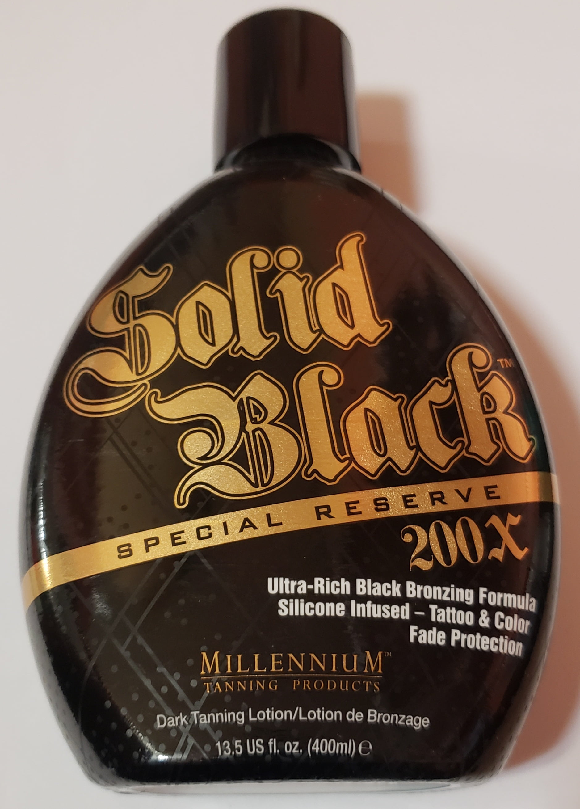 Solid Black 200X Tanning Lotion By Millennium Tans Solid Black 200X Tanning Lotion By Millennium Tans