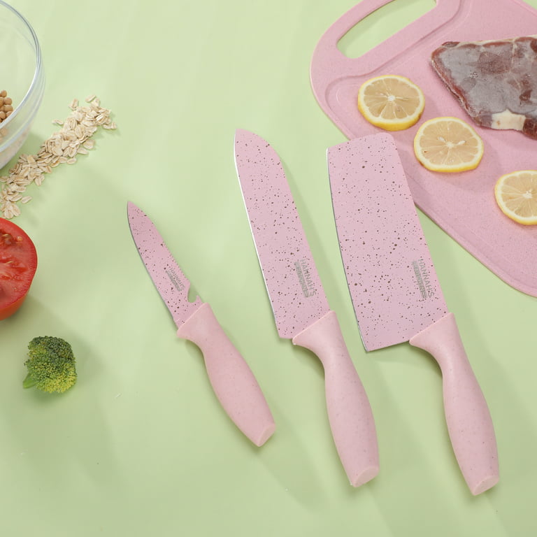 Wüsthof Create Collection three-piece peeling knife set, pink