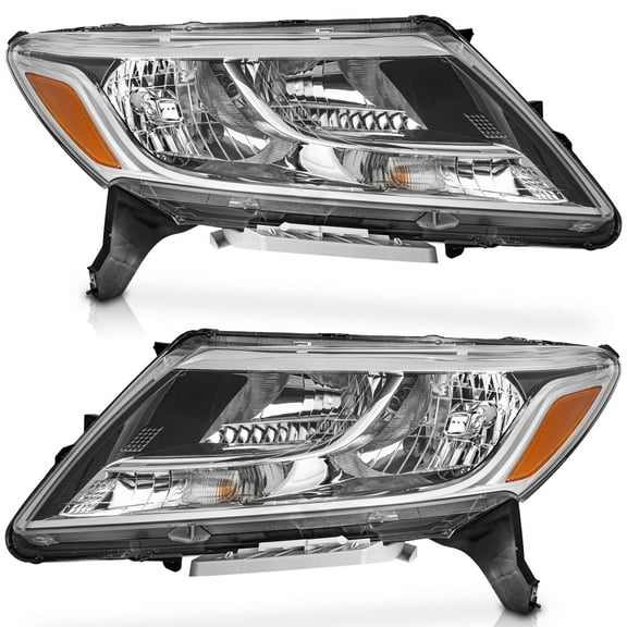 WEELMOTO for 2013-2016 Nissan Pathfinder Headlights,13 14 15 16 OE Style Headlights Black Housing Amber Reflector, Left Right