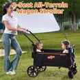 thumbnail image 5 of Pamo Babe Wagon Stroller, 2-Seat and All-Terrain Wagon with Canopy, Adjustable Handlebar for Toddlers, 1 Pack, 5 of 11