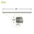 thumbnail image 2 of Naiture Brass 1/2 NPT Connection Threaded Pipe Fitting Nipple Heavy Duty, 24" Long, Brushed Nickel Finish, 2 of 4