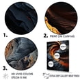 thumbnail image 3 of Designart "Inflection Spiral With An Infernal Touch IV" Abstract Spirals Floater Framed Canvas Art Print, 3 of 5