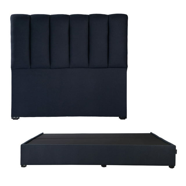 Base Cama Dicasa + Cabecera King Size Kami Azul
