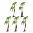 thumbnail image 1 of 5pcs Plastic Coconut Palm Tree Miniature Plant Pots Bonsai Craft Micro Land, 1 of 6