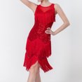 thumbnail image 2 of Vestido de noche de fiesta para mujer Vestido de temperamento sin mangas Traje de baile latino brillante FLhrweasw Nuevo, 2 of 7