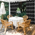 thumbnail image 4 of Outdoor Curtains for Patio Waterproof, Black Boho Outdoor Privacy Panels Grommet, Vintage Ethnic Tribe Abstract Art Geometric Blackout Outside Curtains for Porch/Cabana 54"x95", 1 Panel, 4 of 8