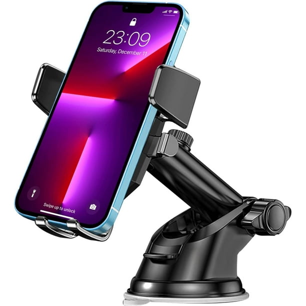 3 en 1 Support Téléphone Voiture Rotation à 360° Universel Support Portable  Voiture Auto pour Pare-Brise Compatible avec iPhone Samsung Huawei LG etc.  
