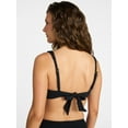 thumbnail image 3 of Time and Tru Women's and Women's Plus Size Crinkle Plunge Ring Front Bikini Top, Sizes XS-3X, 3 of 5