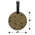 thumbnail image 6 of Africa Animal Silhouettes All Over Pattern Round Leather Luggage Card Suitcase Carry-On ID Tag, 6 of 8