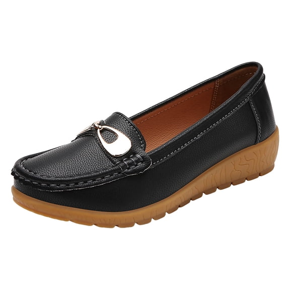 YLYL Womens Penny Loafers Round Toe Comfort Casual Slip on Bussiness Work Moccasins Shoes