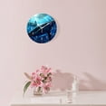 thumbnail image 3 of 12 Inch Wall Clock Battery Operated Silent Clock Decorative for Office, Kitchen, Outdoor, Living Room，A Diver with A Pod of Humpback Whales Style, 3 of 5
