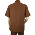 thumbnail image 4 of Men Silversilk 2pc Walking Leisure Matching Suit Italian Woven Knits 71003 Brown, 4 of 7