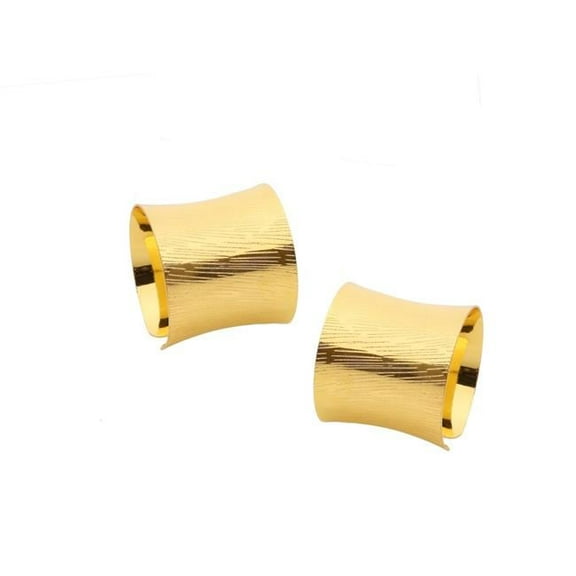 Classic Touch NR759G 2 x 2 in. Gold Napkin Rings, Set of 6