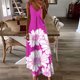 thumbnail image 2 of Vestido de Verano Casual de las Mujeres, Impresión Plegada Casual de Verano, Vestido de Cuello en V sin Mangas de Camis, 2 of 8