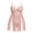 C1-Pink, variant on SHOWMALL Womens Plus Size Lingerie Lace Sexy Strap Chemise Sleepwear V-Neck Nightdress