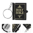 thumbnail image 3 of WORGEOUS 8 Uds llavero de Metal bíblico colgante de libro en miniatura llaveros regalos religiosos, 3 of 7
