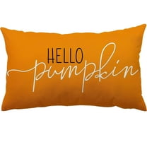XIEULQP 12x20 Inch Linen Pumpkin Throw Pillow - Autumn Farmhouse Cushion for Sofa, Bedroom and Outdoor Seating Areas, Seasonal Home Decoration Accent Piece​​