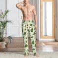 thumbnail image 2 of Kdxio Green Avocado Print Mens Pajama Pants Set Sleep & Lounge Pants, PJ Bottoms with Pockets and Button Fly-X-Large, 2 of 6
