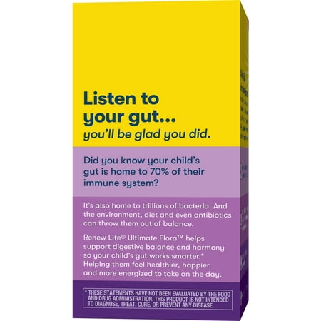 Renew Life Kids Chewable Probiotic Tablets, Unisex, 3 Billion CFU, Berry, 60 Count