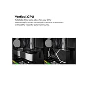 MONTECH HS01, ATX Mid-Tower PC Case, Gaming PC, High-Airflow, Reversible Layout, Mesh Front Panel, Sink-in Design, Toolless Panels, Black