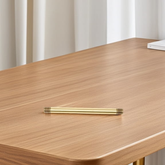 QIFULL 2Pcs Copper Lighting Fixture Rods Hollow Threaded Lamp Parts for Repair