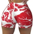 thumbnail image 2 of Goofa Abstract meat Printed Workout Shorts Women Seamless Scrunch Butt Lifting High Waisted Gym Booty Shorts Elastic Workout Shorts-X-Large, 2 of 8