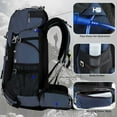 thumbnail image 5 of 60L Travel Hiking Camping Backpack with Rain Cover, Backpack Water Resistant,Large Backpack for Men Women, 5 of 12