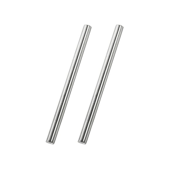 8mm x 150mm 304 Stainless Steel Solid Round Rod for DIY Craft - 2Pcs