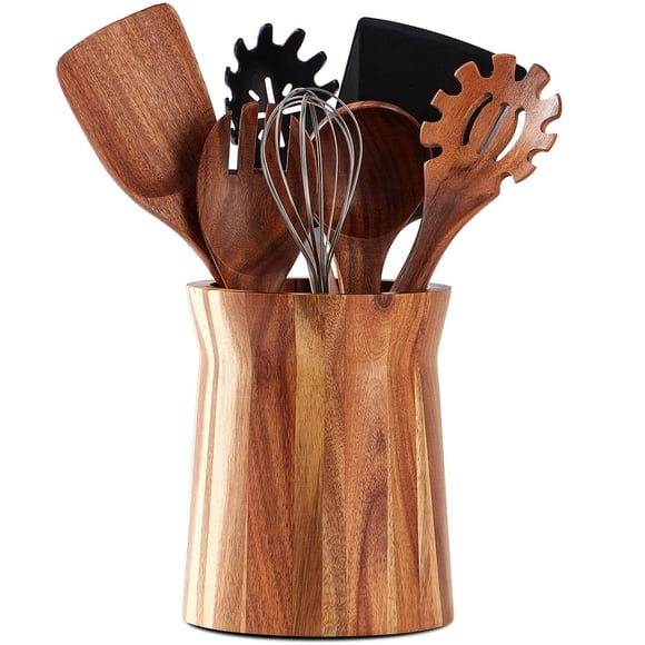 Soporte para utensilios LOHONER, madera de acacia con rotación de 360°