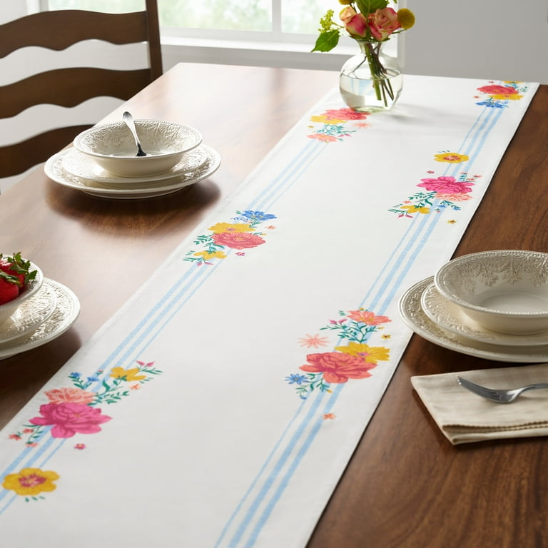 The Pioneer Woman Flowering Frontier Fabric Table Runner
