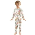 thumbnail image 6 of FORMRS Long Sleeve Top and Pants Pajama Set for Niños 2-Piece Sleepwear, Sizes 18M-8Y, Brown Nordic Christmas House, 6 of 6