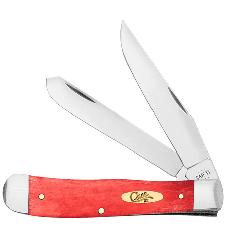 Case XX Knives Trapper Smooth Dark Red Bone 10760 Stainless Steel Pocket Knife