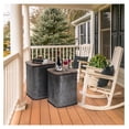 thumbnail image 4 of Farmhouse Side Table Set, Rustic Ottoman Storage Stool, Galvanized Metal End Tables with Wood Lid, Nesting Square Bins - 2 Piece, 4 of 6