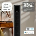 thumbnail image 4 of Holmes 42" SmartConnect Wi-Fi Digital Tower Fan with ClearRead Display 5 Speeds Remote Black, 4 of 10