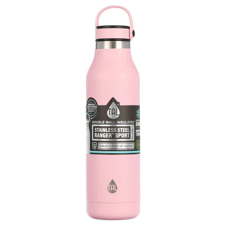 TAL, Kitchen, Tal Stainless Steel Ranger Straw Tumbler Travel Water  Bottle Cup 24 Oz Pink Nwot