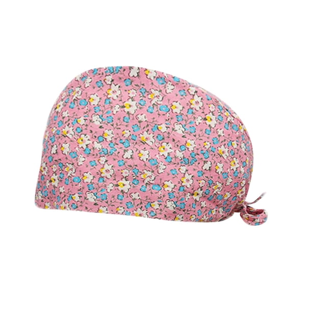 Gorro exfoliante, gorro de enfermería, ropa de trabajo con lazo en la espalda, gorro de enfermera, gorro de trabajo para trabajadores de cosmetología estilo B