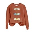 thumbnail image 2 of Women's Graphic Print Sweatshirt Round Neck Loose Fit Long Sleeve Casual Blouse, 2 of 4