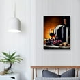 thumbnail image 4 of Acheng Wall Art For Kitchen Canvas Artwork Fruits Grapes Wine Bottle Foods Canvas Painting Canvas Art Contemporary Nature Pictures for Dining Room Wall Decor Home Decor 16x20 in, 4 of 5