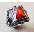 thumbnail image 5 of Red Garnet Ring, Silver Jewelry, 925 Silver Ring, Father's Day, Checker Garnet Axe Ring, January Birthstone Ring, Heavy Mens Ring, Spiritual Healing Gemstone, Christmas, Designer Mens Ring, 5 of 6