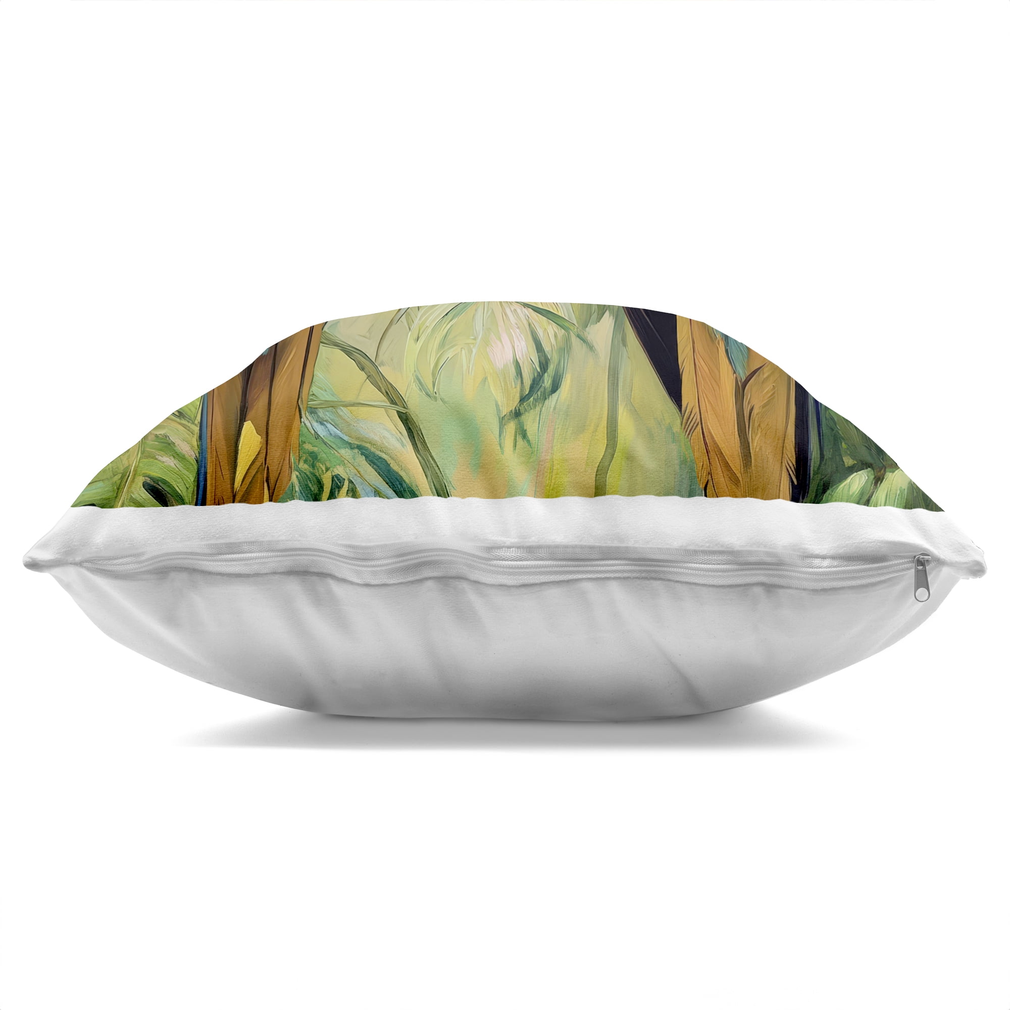 Stupell Industries Two Macaws Among Foliage Decorative Printed Throw Pillow, design by Petal Prints Design, 18 x 7 x 18