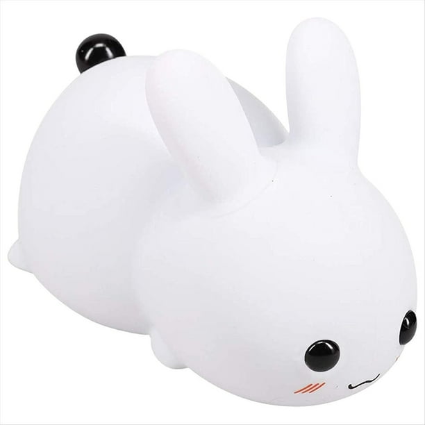 Luz de Noche para Niños , Luz de Noche para Dormir, 7 Colores, Lámpara de Silicona Recargable por USB, Regalo Ideal