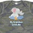 thumbnail image 4 of Inktastic My Grandma Loves Me Cute Elephants Clouds Moon and Stars Boys or Girls Baby Bodysuit, 4 of 5