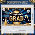 thumbnail image 2 of Gold Glitter Congrats Grad Banner Dark Blue Graduation Backdrop 3D Lettering Red Ribbon 2026 Grad Display for Graduation Parties High School Graduations College Graduations, 2 of 5
