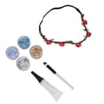 thumbnail image 1 of Lentejuelas Con Purpurina Para El Cuerpo Y La Cara, Juego De Purpurina Para El Cabello Y El Cuerpo, Brillante, Temporal, 4 Colores, Exquisito DIY Para Fiesta De Navidad Para Niños Cergrey Temporary Glitter Sequins, 1 of 8