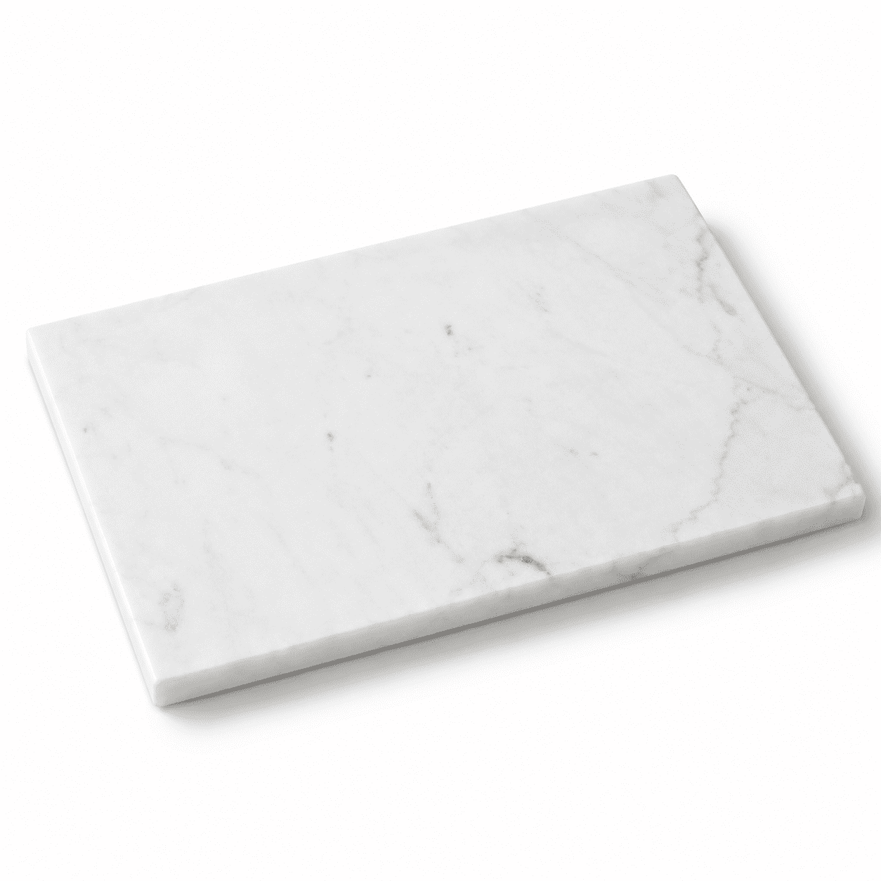 Bianco Carrara 12"L x 8"W Marble Decorative Serving Tray for Cheese Charcuterie and Pastry Prep