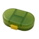 thumbnail image 2 of Caja organizadora de vitaminas portátil con 8 compartimentos, pastillero hermético a prueba de humedad, organizador de pastillas diario independiente, 11 x 8 x 3 cm, negro, verde, amarillo y azul, 2 of 6
