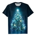 thumbnail image 5 of Dmsael Christmas Shirts Women Christmas Shirt Christmas Party Tops Xmas Gift Tees Holiday Season Clothes Mint Green,2XL, 5 of 7