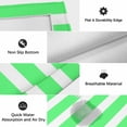 thumbnail image 6 of Green Striped Outdoor Rug for Patio/Deck/Porch, Non-Slip Large Area Rug 4 x 6 Ft, Modern Simple Monochrome Geometric White Indoor Outdoor Rugs Washable Area Rugs, Reversible Camping Rug Carpet Runner, 6 of 8