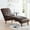Dark Brown, variant on Chaise Lounge With Soft Padding, Quality Foam Filling, Stylish Designing Idea Upholstered Chair, Classic Sled Outlook Method